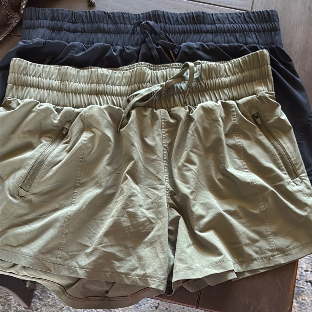 2 Target Women's Athletic Shorts - Black and Olive